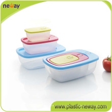 Caja de almuerzo plástica hermética de la microonda de la categoría alimenticia
